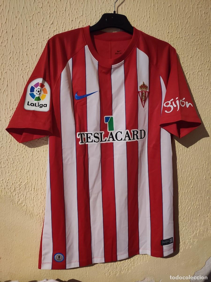 Sports collectibles: Original | Camiseta Futbol shirt | Talla M | Sporting de Gijon - 23 Moi Gomez - match worn
