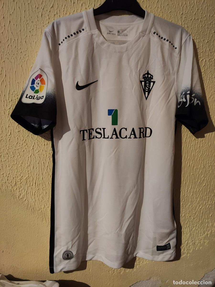Coleccionismo deportivo: Original | Camiseta Futbol shirt | Talla M | Sporting de Gijon - 8 Rachid Ait Atmane - match worn