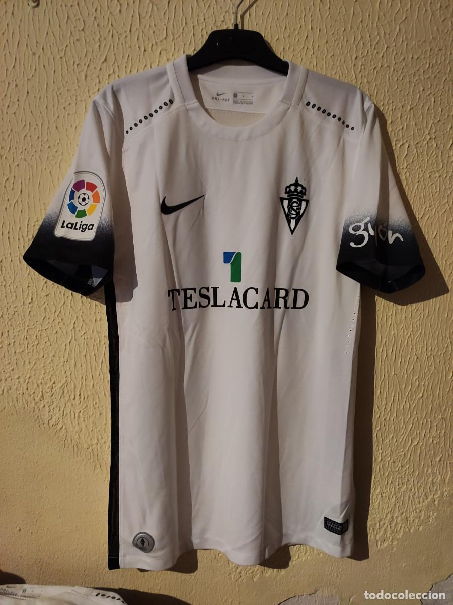 Colecionismo desportivo: Original | Camiseta Futbol shirt | Talla M | Sporting de Gijon - dorsal 24 - match worn