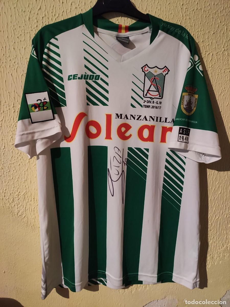 Colecionismo desportivo: Original | Camiseta Futbol | Talla L | Atletico Sanluque&ntilde;o - 20 Dani Guiza - match worn y firmada