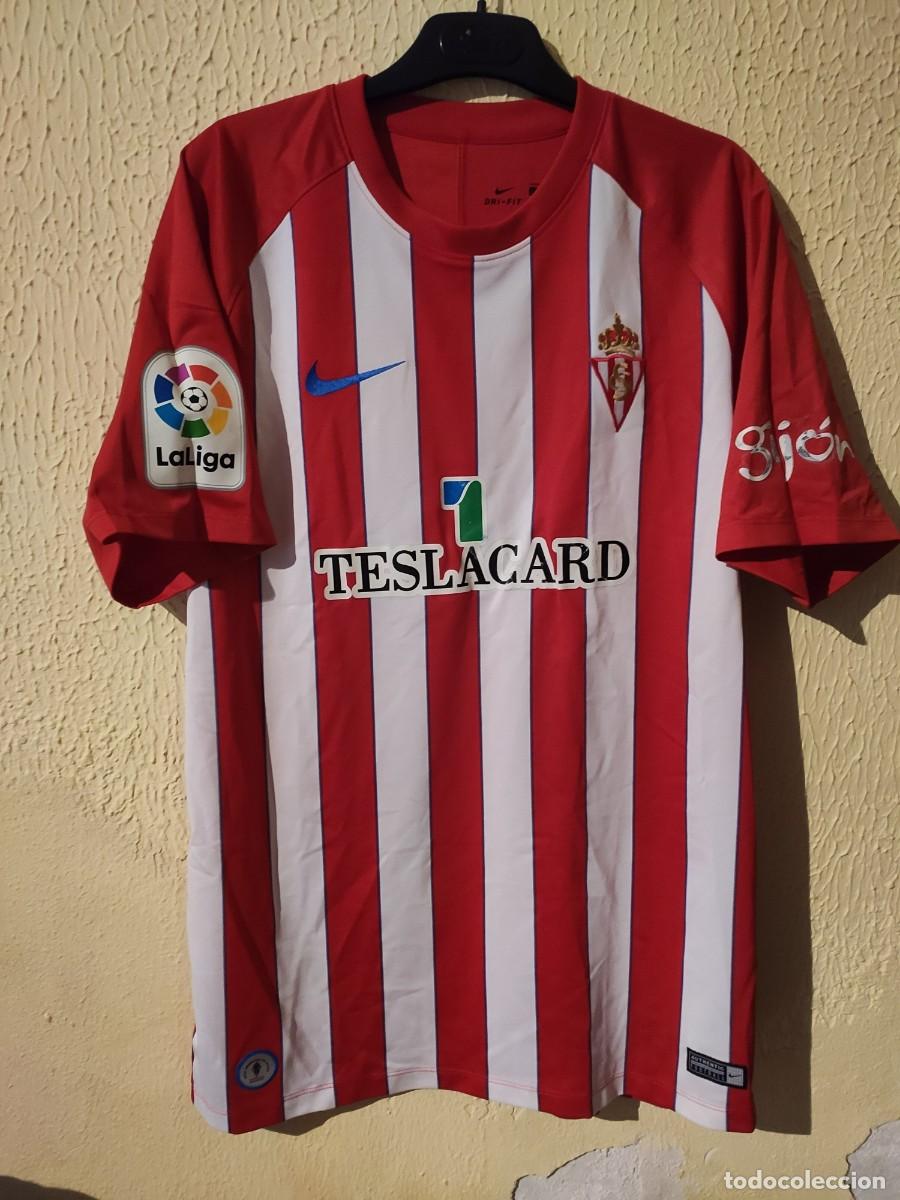 Sports collectibles: Original | Camiseta Futbol | Talla L | Sporting de Gijon - 16 Jony Rodriguez - match worn