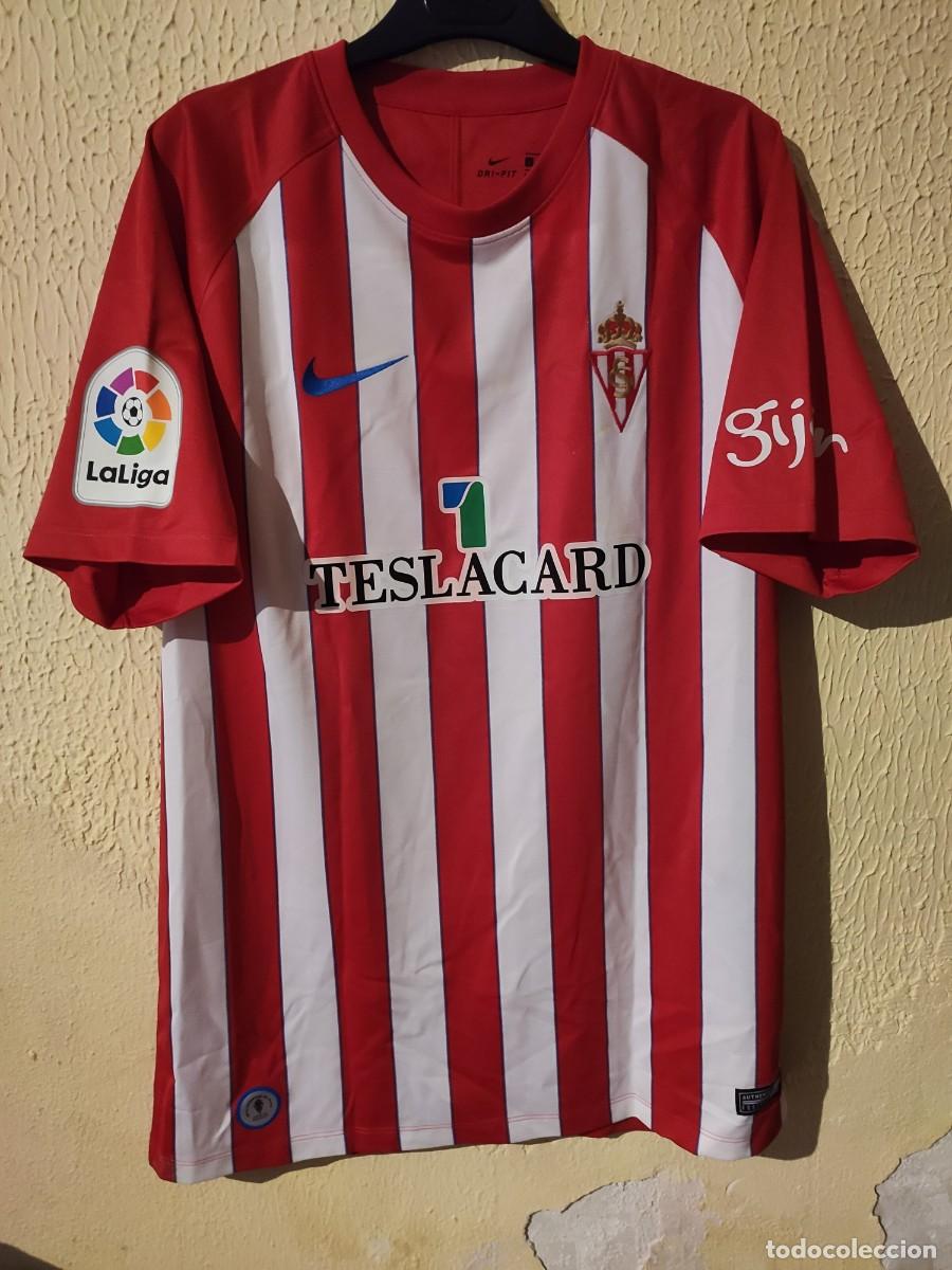 Sports collectibles: Original | Camiseta Futbol | Talla L | Sporting de Gijon - 24 Alex Perez - match worn