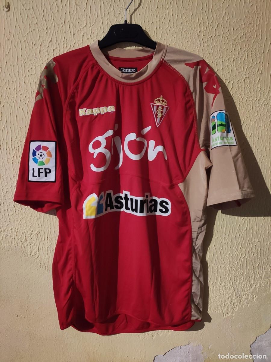 Sports collectibles: Original | Camiseta Futbol | Talla L | Sporting de Gijon - dorsal 27 - match worn