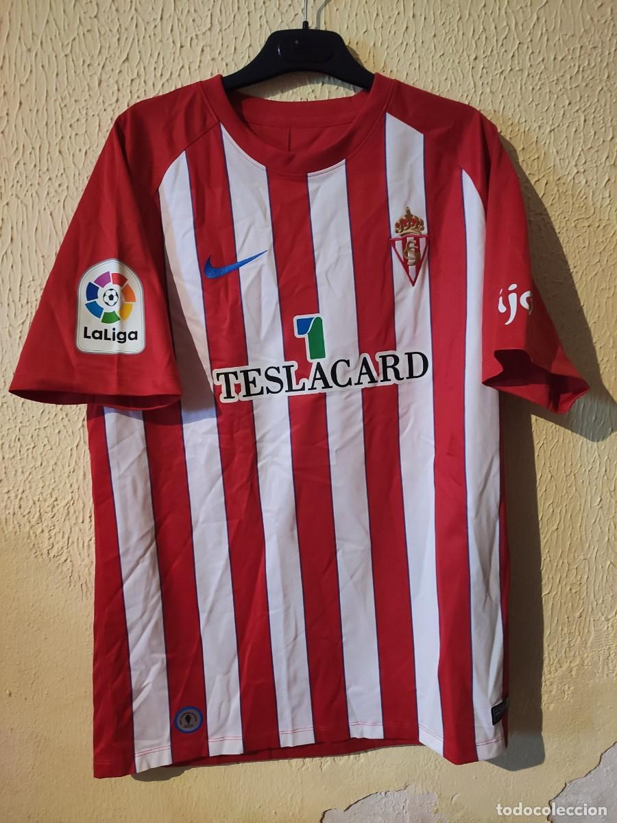 Sports collectibles: Original | Camiseta Futbol | Talla L | Sporting de Gijon - 3 Jean Sylvain Babin - match worn