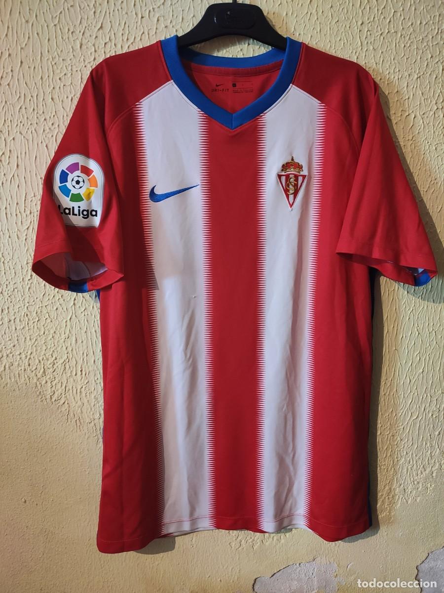 Sports collectibles: Original | Camiseta Futbol | Talla L | Sporting de Gijon - dorsal 11 - match worn