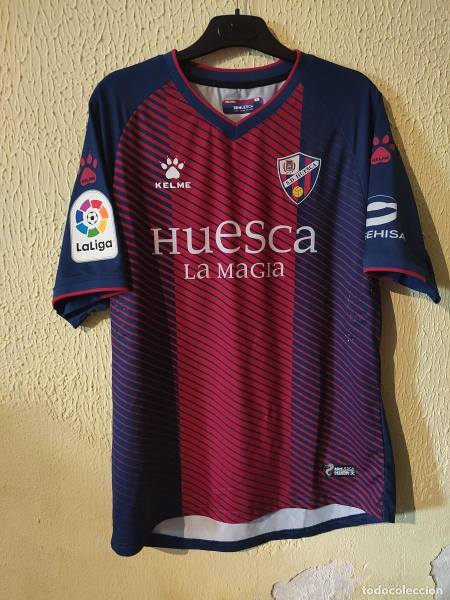 Sports collectibles: Original | Camiseta Futbol | Talla L | SD Huesca - 8 Eugeni Valderrama - match worn