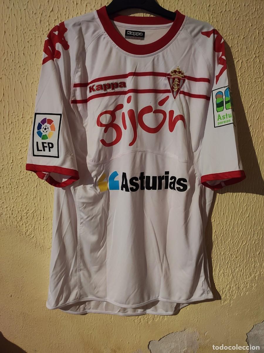Sports collectibles: Original | Camiseta Futbol | Talla L | Sporting de Gijon - dorsal 12 - match worn