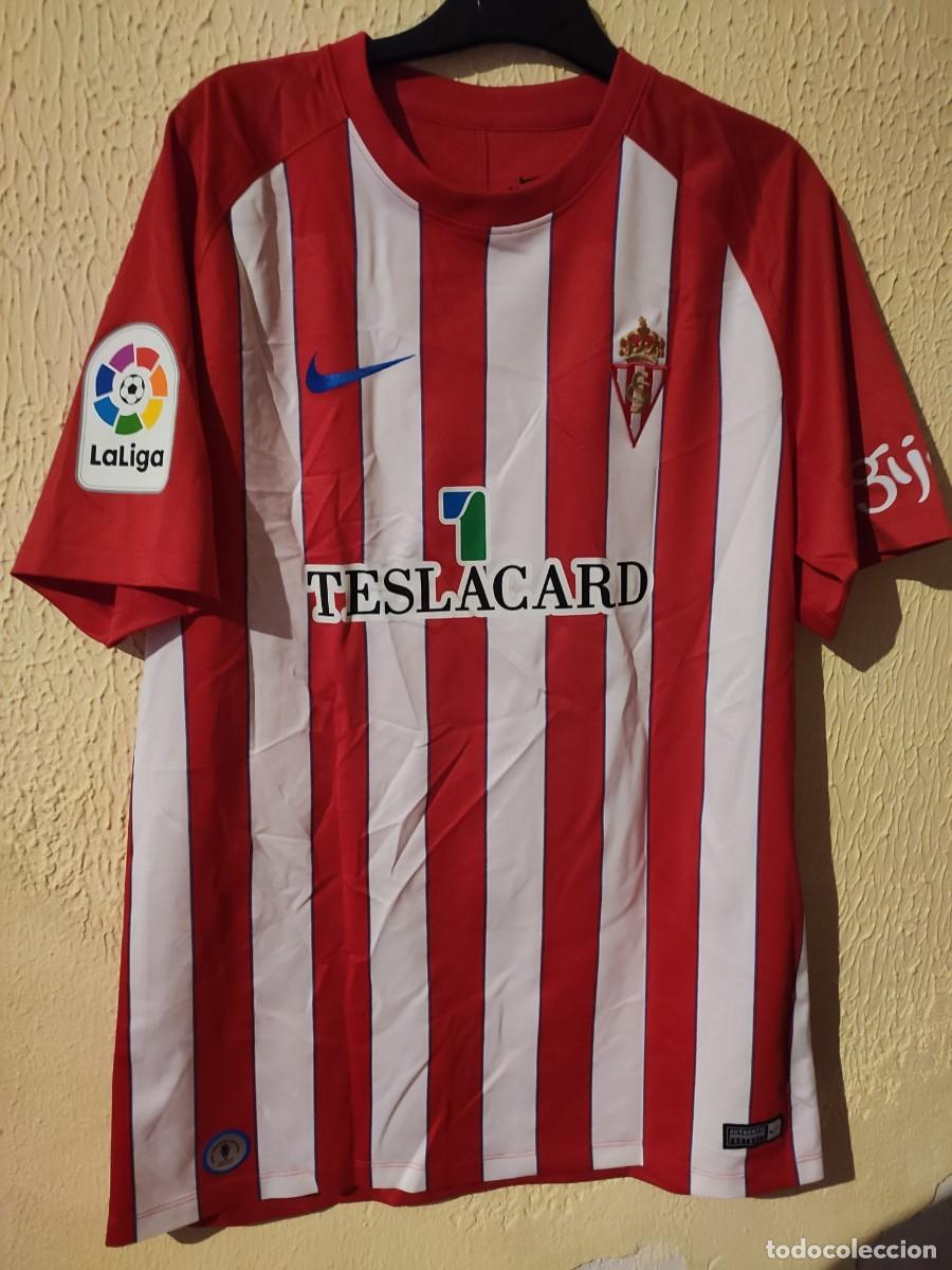 Sports collectibles: Original | Camiseta Futbol shirt | Talla L | Sporting de Gijon - 3 Jean-Sylvain Babin - match worn