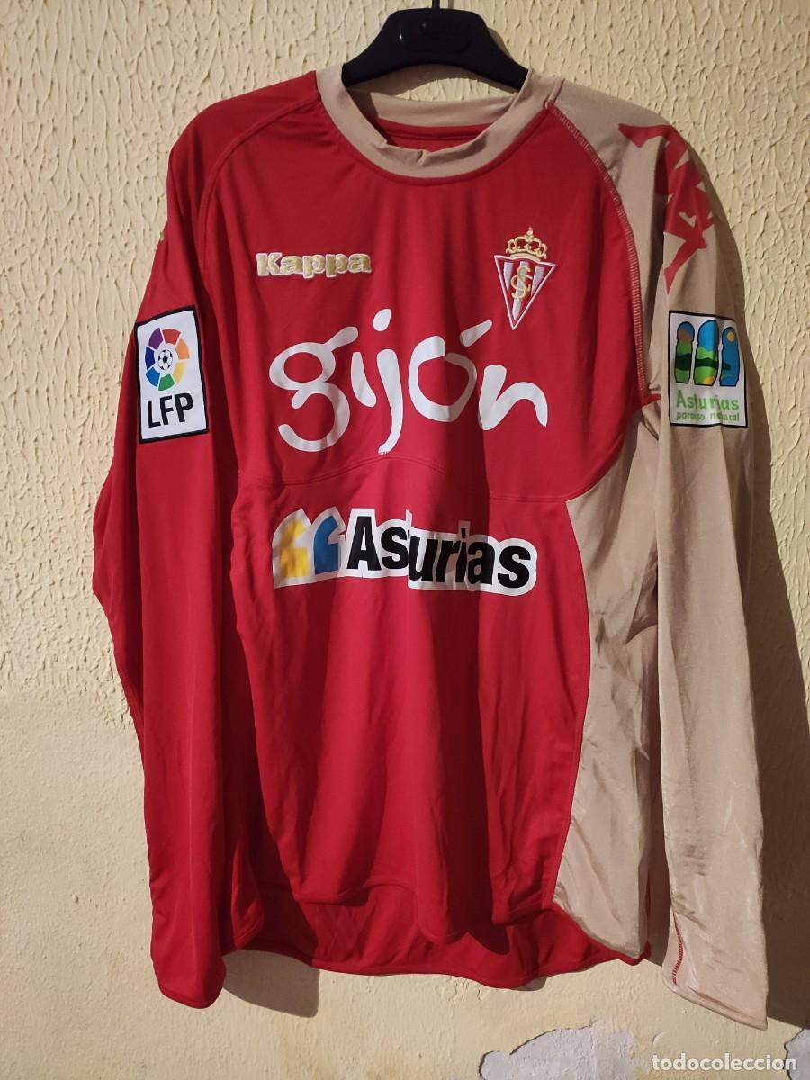 Sports collectibles: Original | Camiseta Futbol | Talla L | Sporting de Gijon - 35 Moises Garcia - match worn