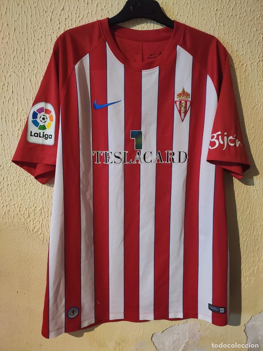 Sports collectibles: Original | Camiseta Futbol | Talla XL | Sporting de Gijon - dorsal 27 - match worn