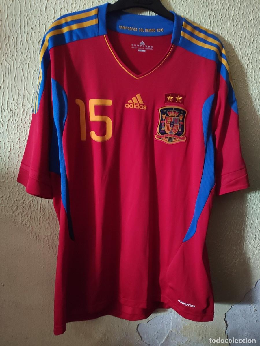 Colecionismo desportivo: Original | Camiseta de Futbol | Talla XL | Seleccion Espa&ntilde;a sala - 15 (Rafa Usin) match worn futsal