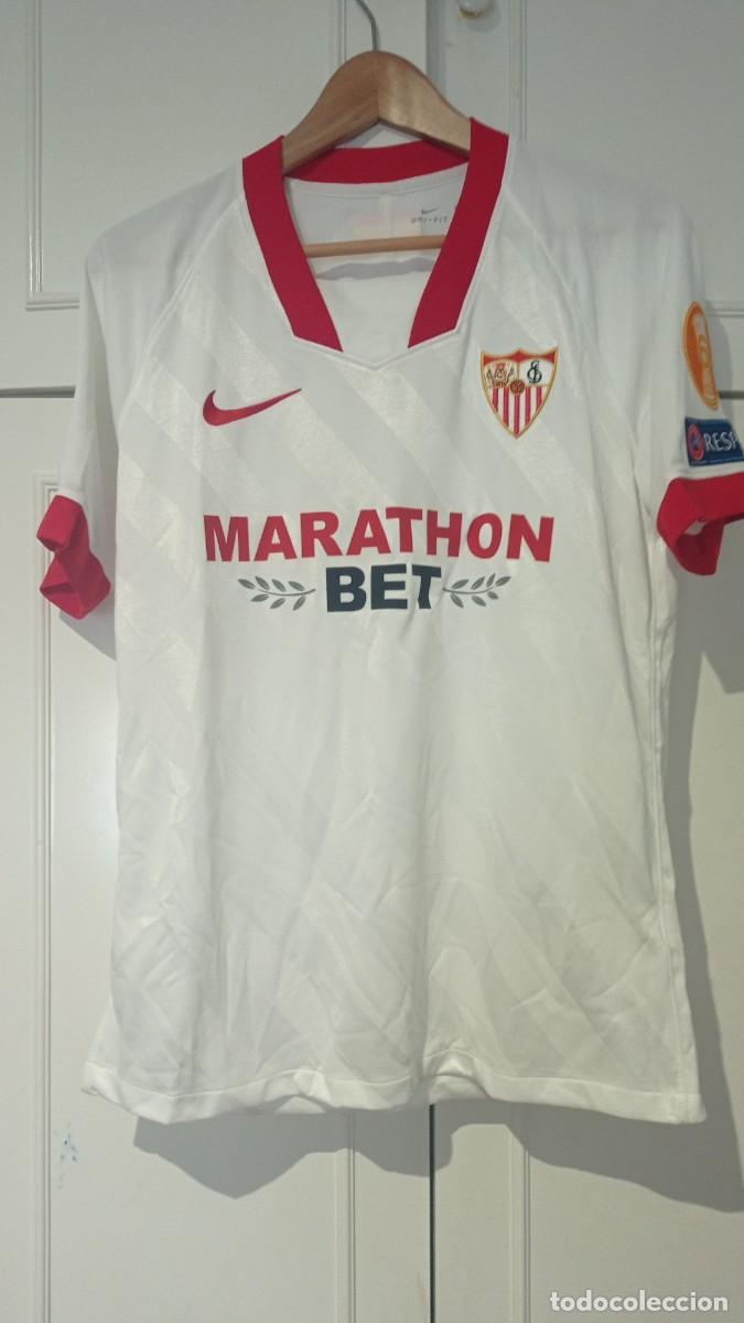 Maillot Matchworn Sevilla FC 97-98 Umbro, Signé Salva Ballesta ! Taille L