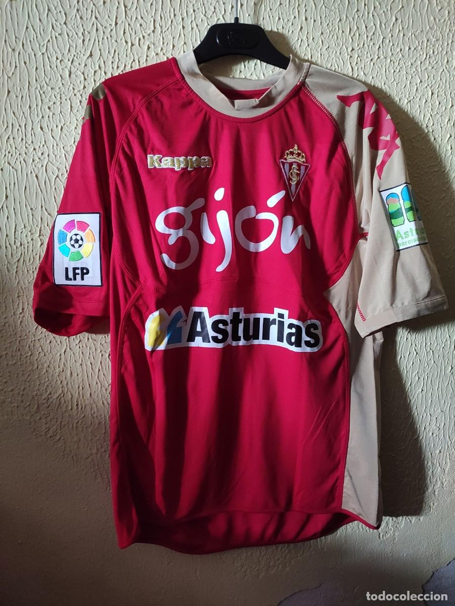 Collezionismo sportivo: Match Worn - Original | Camiseta Futbol shirt | Talla M | Sporting de Gijon - 10 Nacho Novo