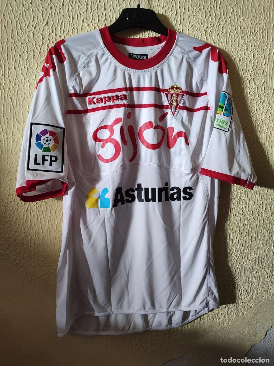 Collezionismo sportivo: Match Worn - Original | Camiseta Futbol shirt | Talla M | Sporting de Gijon - 10 Nacho Novo