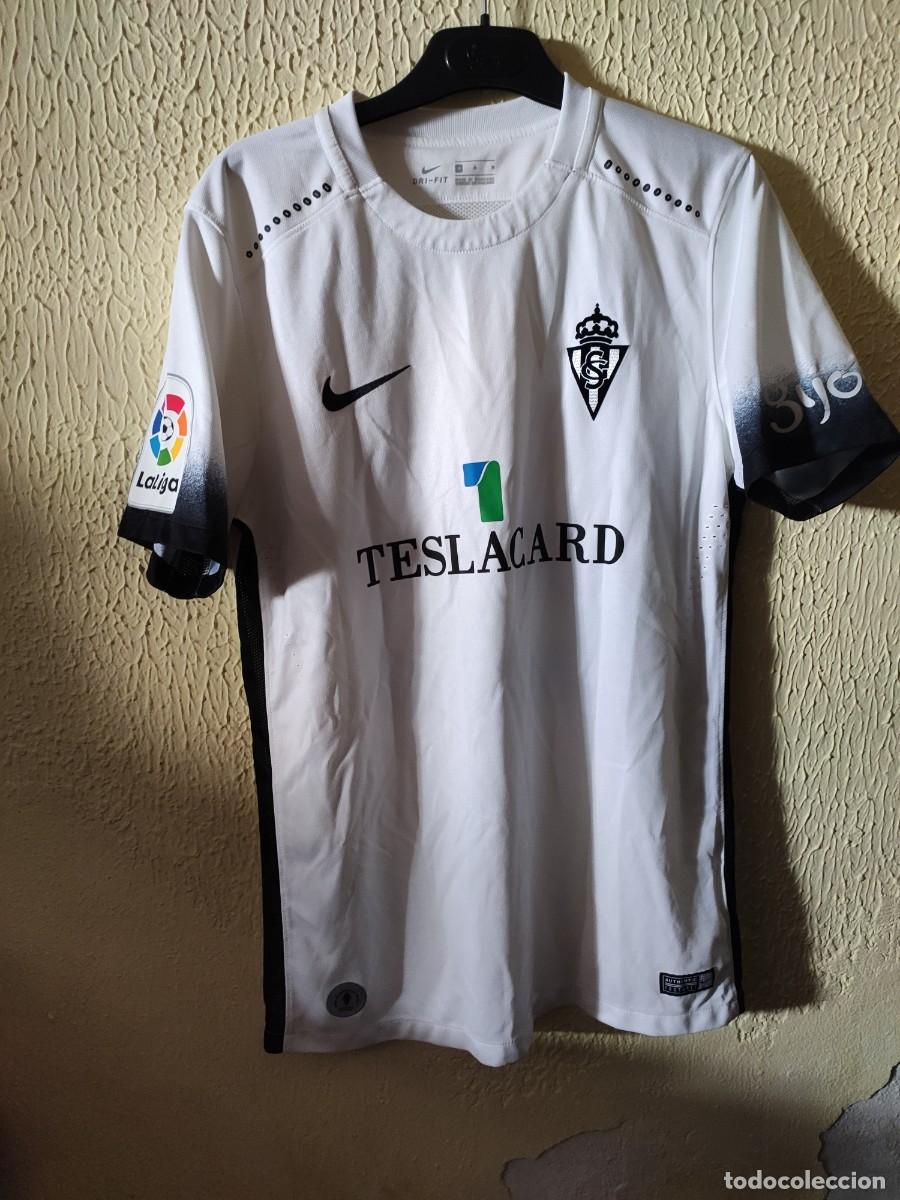 Collezionismo sportivo: Match Worn - Original | Camiseta Futbol shirt | Talla M | Sporting de Gijon - 23 Moi Gomez