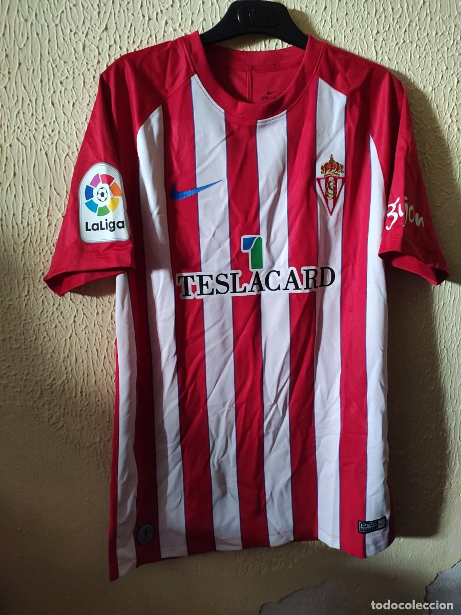Sports collectibles: Match Worn - Original | Camiseta Futbol shirt | Talla M | Sporting de Gijon - 8 Rachid Ait Atmane
