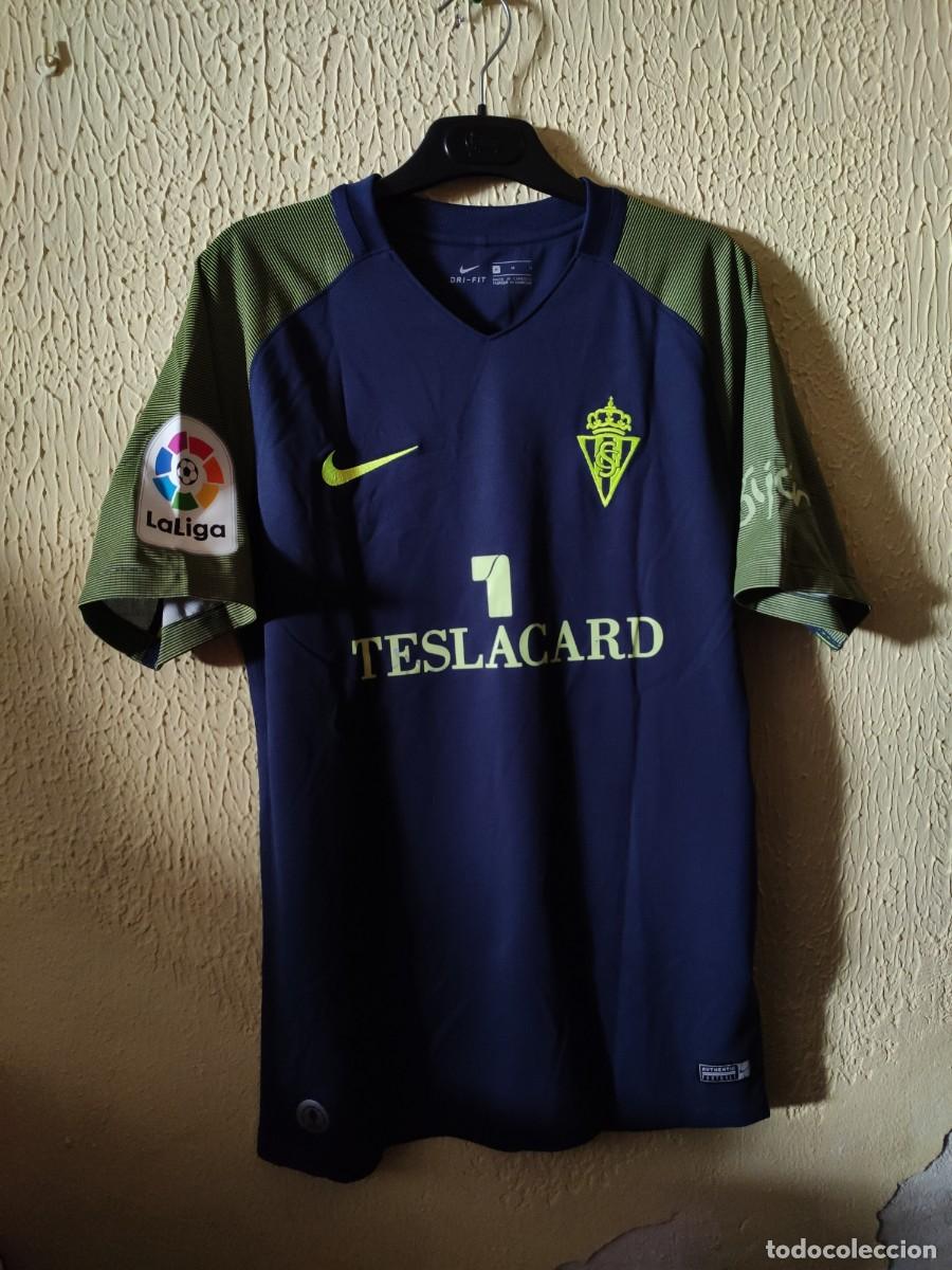 Sports collectibles: Match Worn - Original | Camiseta Futbol shirt | Talla M | Sporting de Gijon - 8 Rachid Ait Atmane