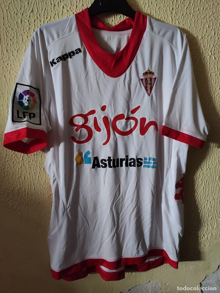 Sports collectibles: Match Worn - Original | Camiseta Futbol shirt | Talla L | Sporting de Gijon - 28 Formose Mendy
