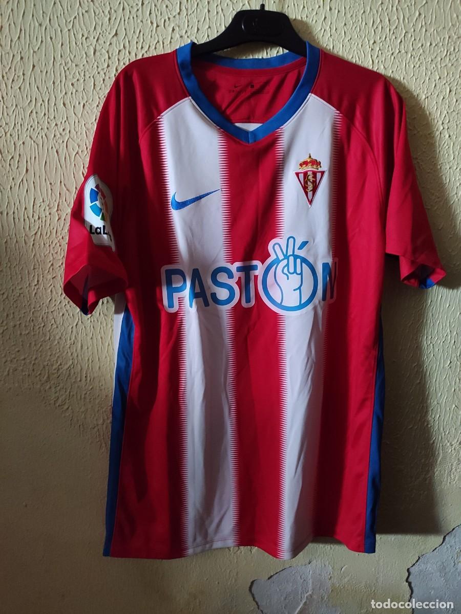 Sports collectibles: Match Worn - Original | Camiseta Futbol shirt | Talla L | Sporting de Gijon - 24 Alex Perez