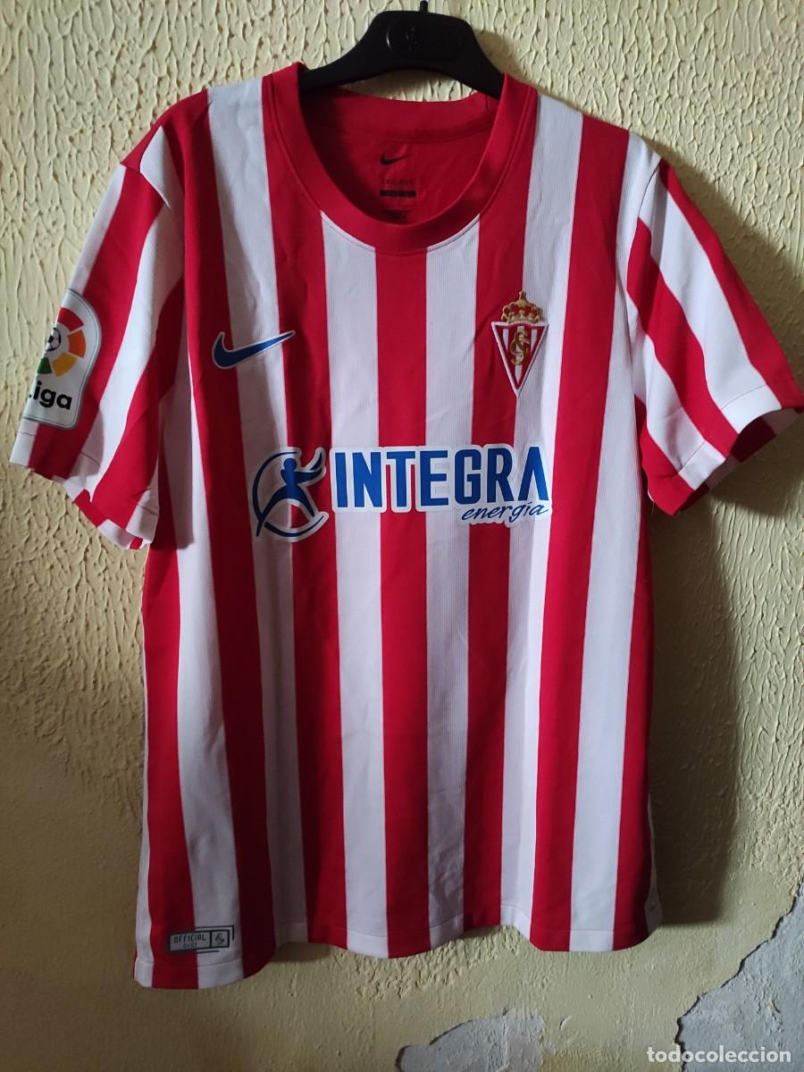 Sports collectibles: Match Worn - Original | Camiseta Futbol shirt | Talla L | Sporting de Gijon - 9 Alvaro Vazquez