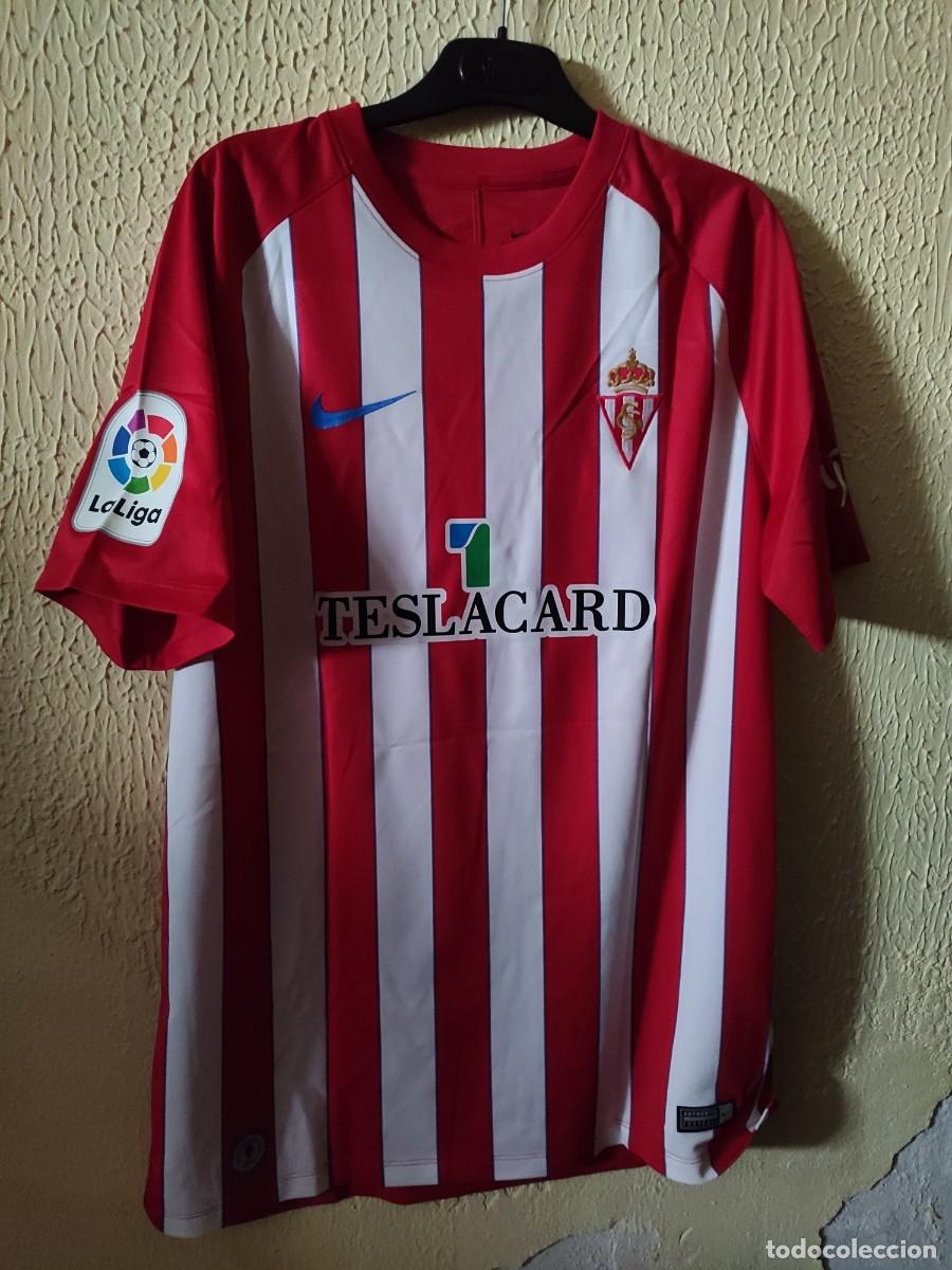 Sports collectibles: Match Worn - Original | Camiseta Futbol shirt | Talla L | Sporting de Gijon - 19 Stefan Scepovic