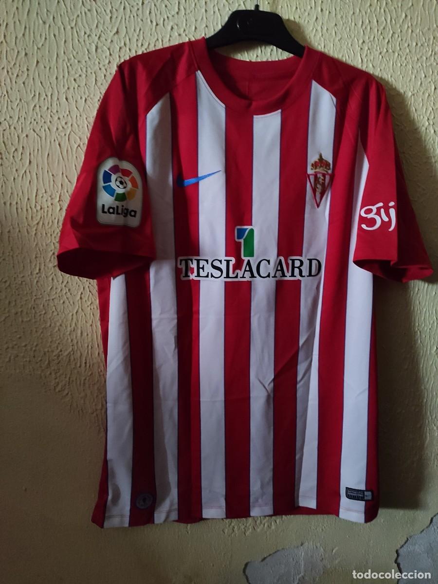 Sports collectibles: Match Worn - Original | Camiseta Futbol shirt | Talla L | Sporting de Gijon - 19 Stefan Scepovic