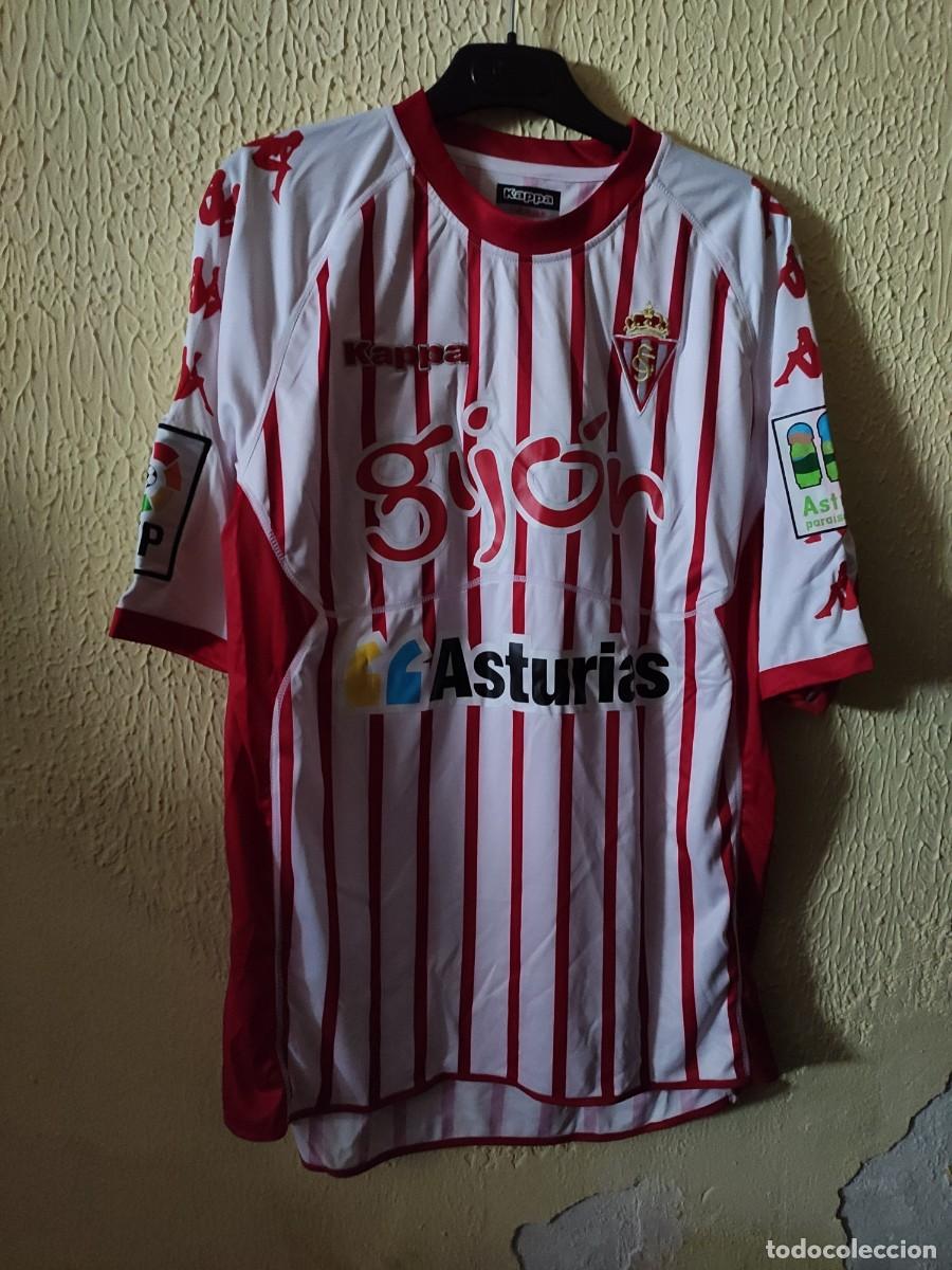Sports collectibles: Match Worn - Original | Camiseta Futbol shirt | Talla L | Sporting de Gijon - dorsal 28