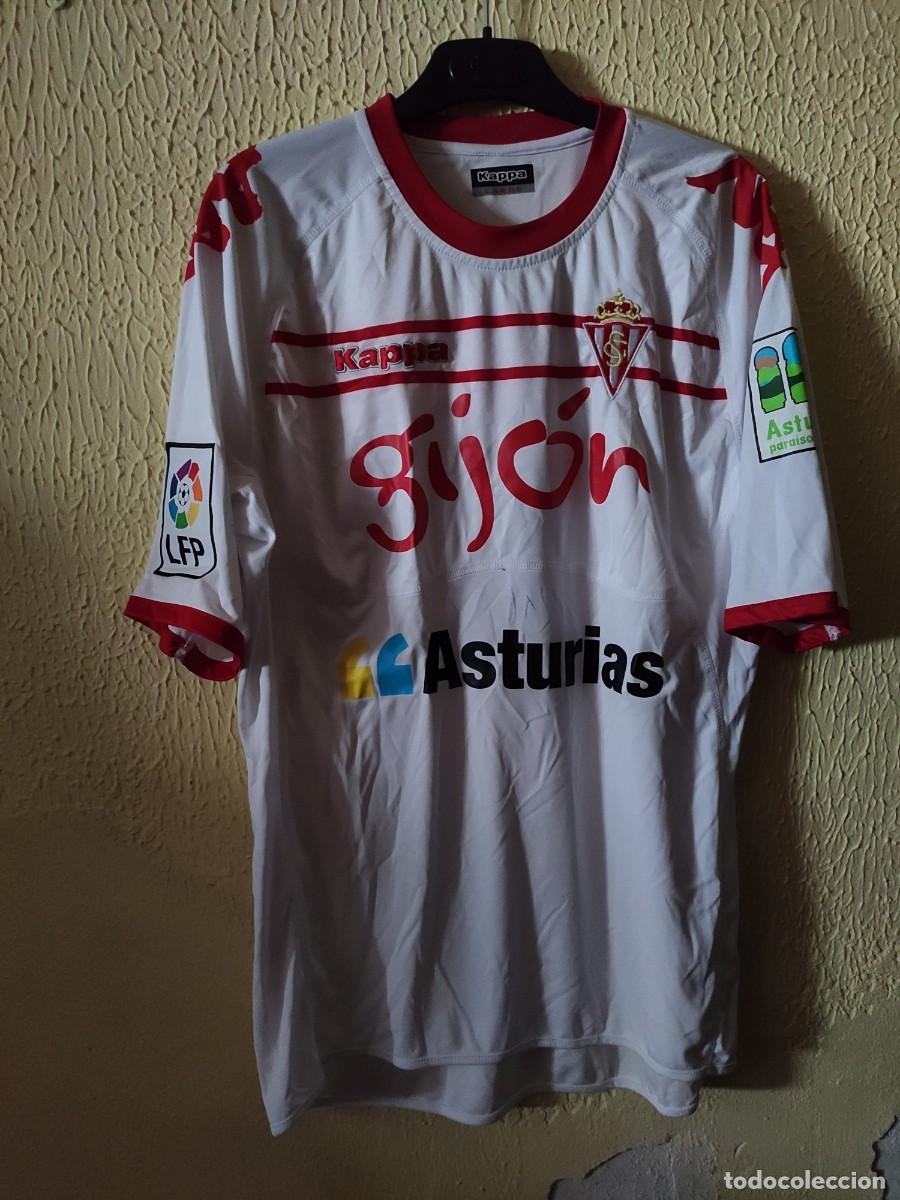 Sports collectibles: Match Worn - Original | Camiseta Futbol shirt | Talla L | Sporting de Gijon - dorsal 7