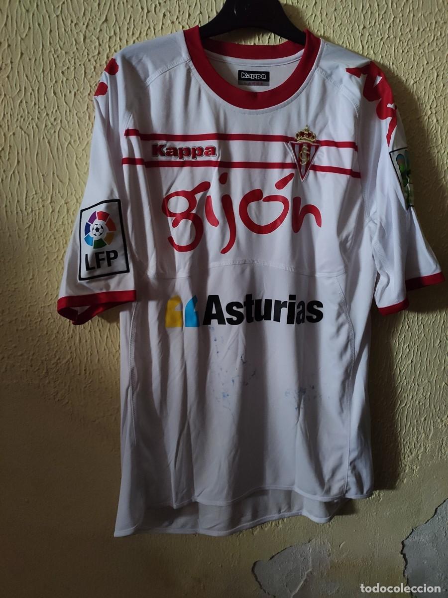 Sports collectibles: Match Worn - Original | Camiseta Futbol shirt | Talla L | Sporting de Gijon - dorsal 16