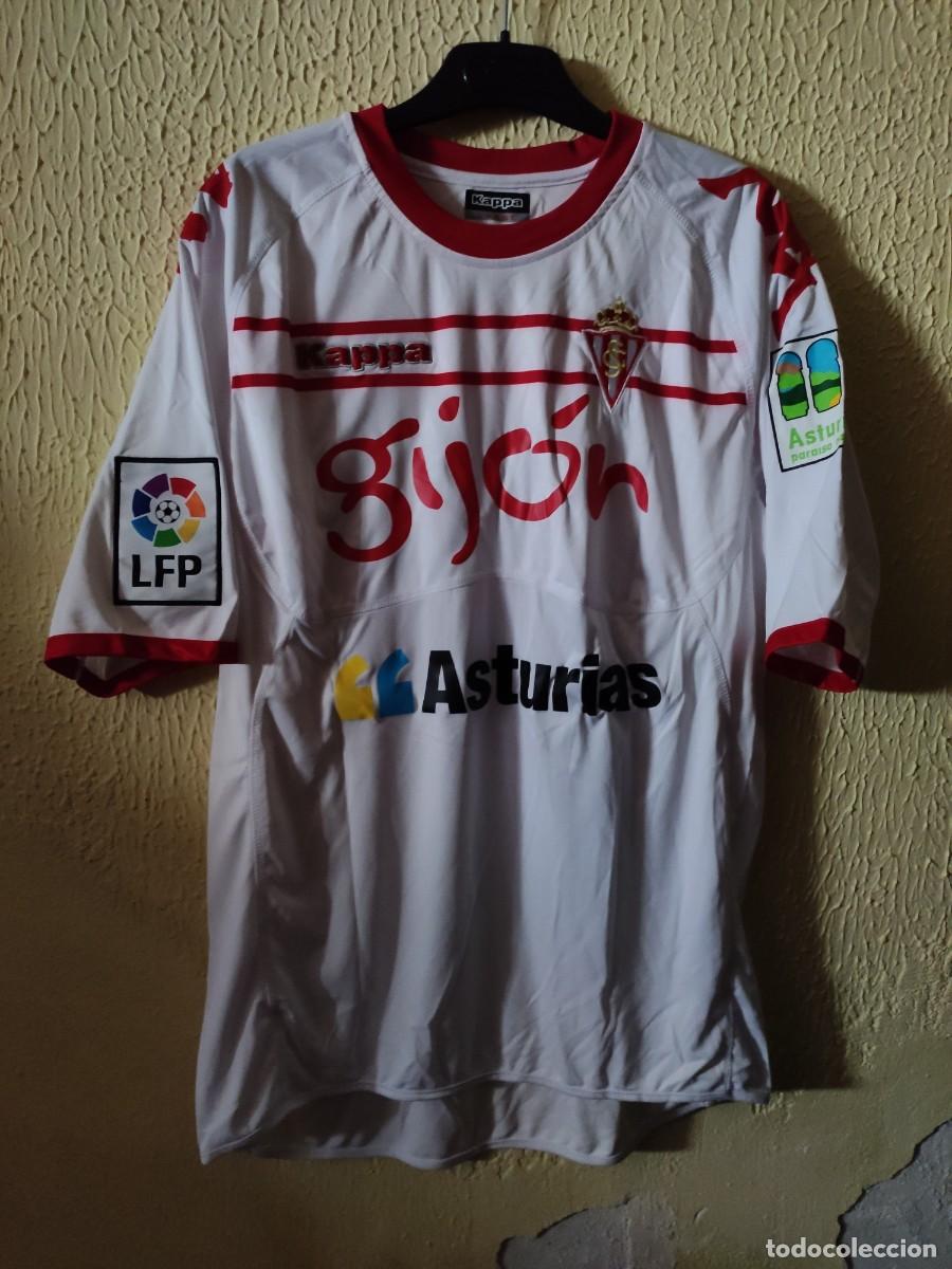 Colecionismo desportivo: Match Worn - Original | Camiseta Futbol shirt | Talla L | Sporting de Gijon - dorsal 18