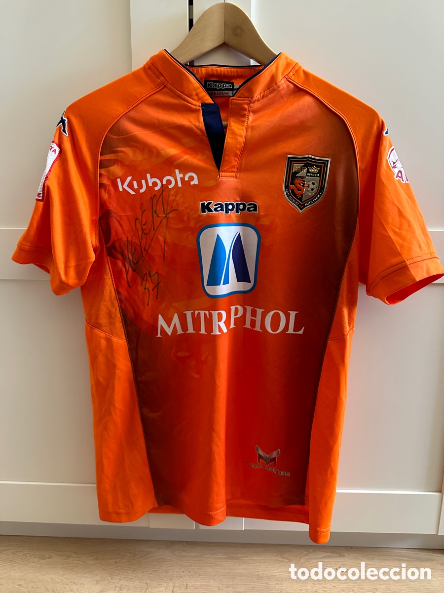 Coleccionismo deportivo: Camiseta mitr phol tailandia kappa talla m firmada autograf heberty