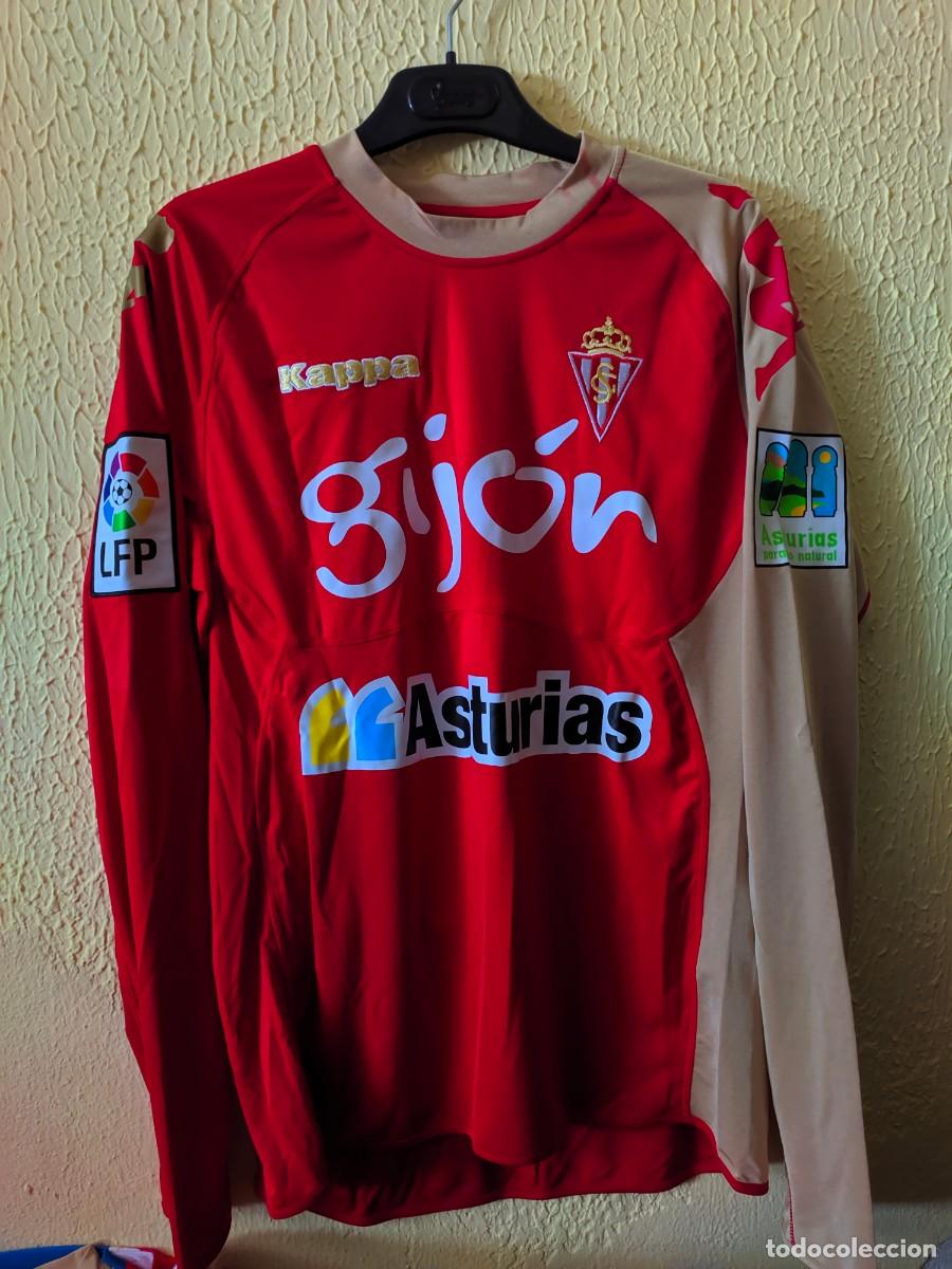 Sports collectibles: Match Worn - Original | Camiseta Futbol shirt | Talla M | Sporting de Gijon - 10 Nacho Novo