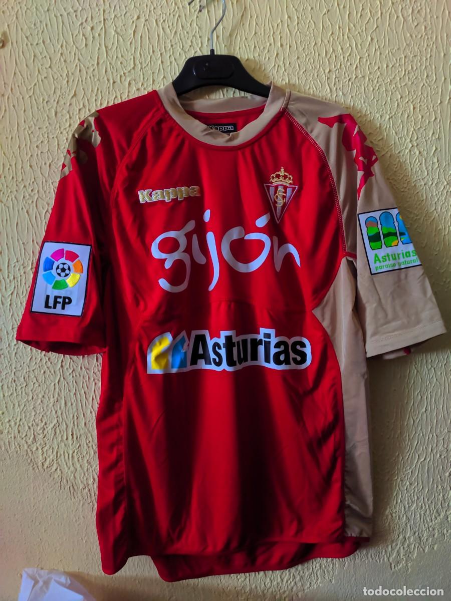 Sports collectibles: Match Worn - Original | Camiseta Futbol shirt | Talla M | Sporting de Gijon - 10 Nacho Novo
