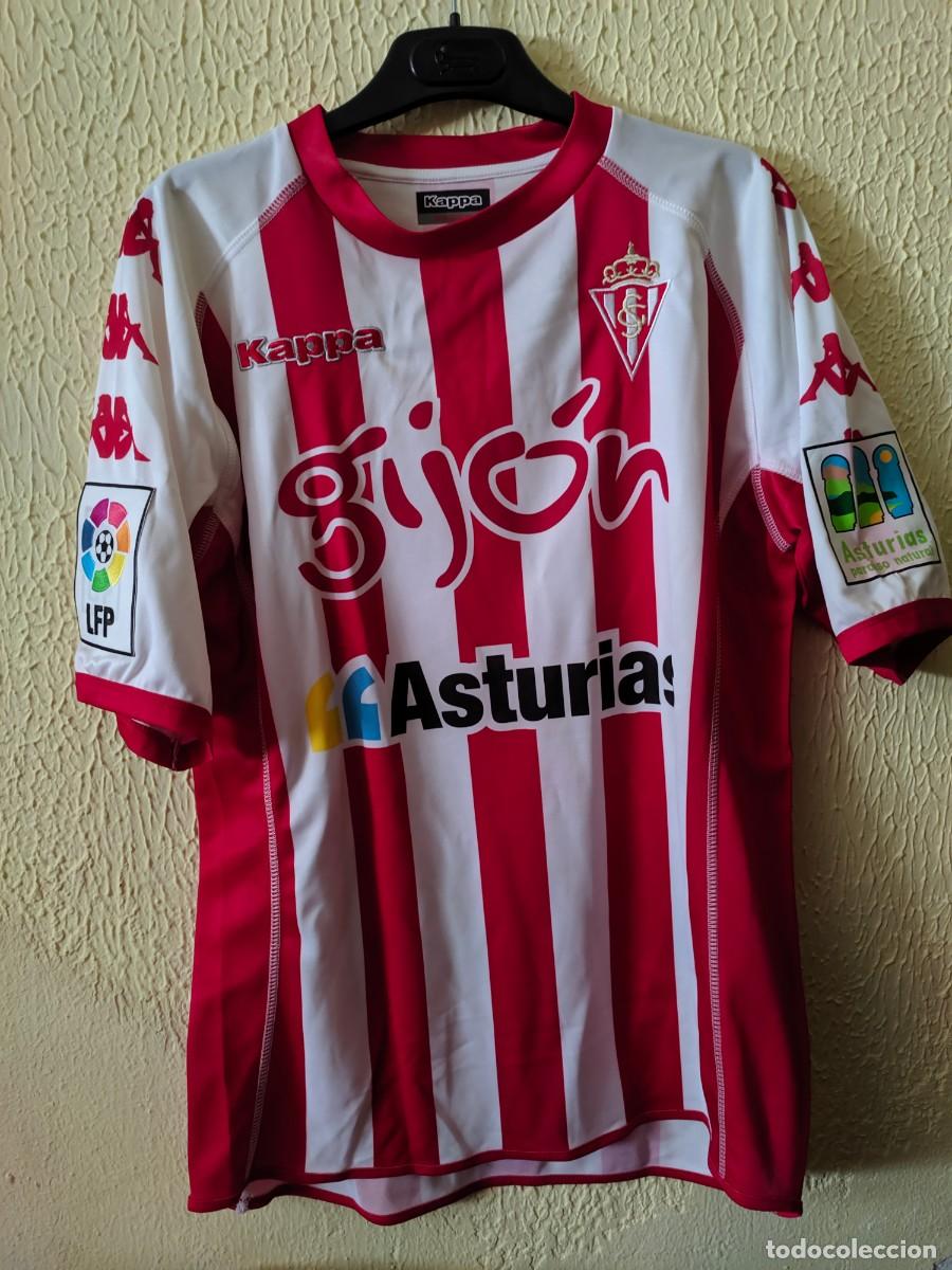 Sports collectibles: Match worn - Original | Camiseta Futbol | Talla M | Sporting de Gijon - 10 Nacho Novo
