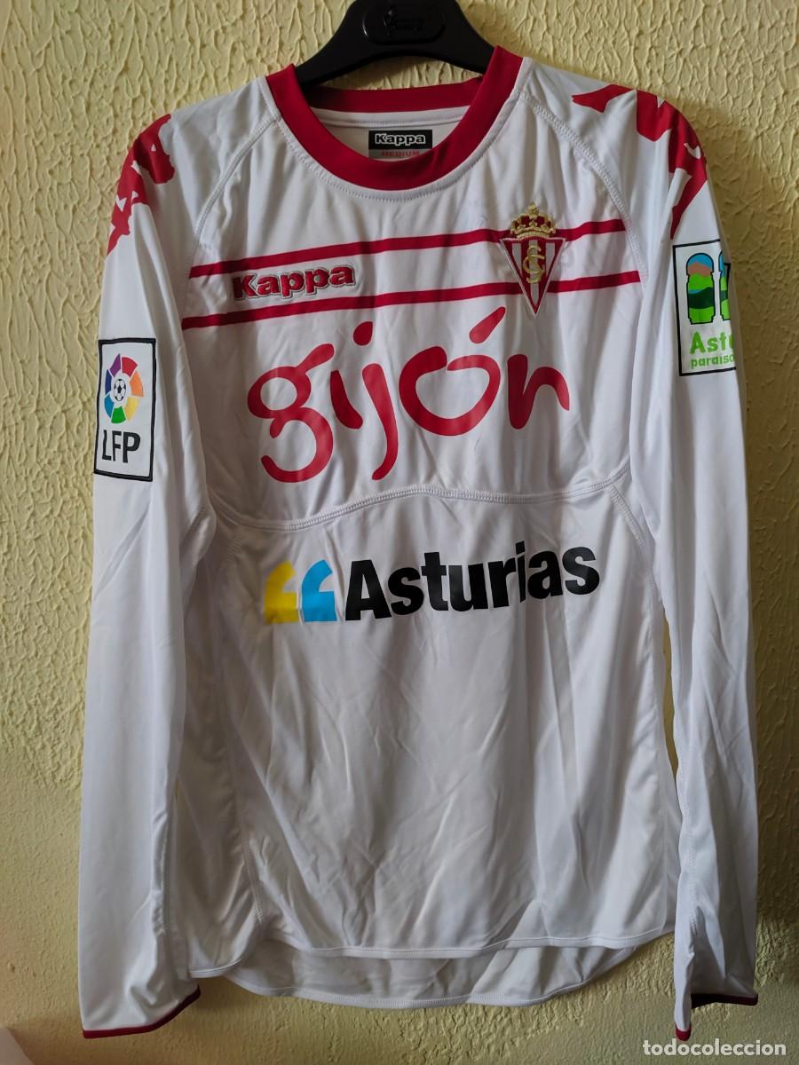 Sports collectibles: Match worn - Original | Camiseta Futbol | Talla M | Sporting de Gijon - 10 Nacho Novo