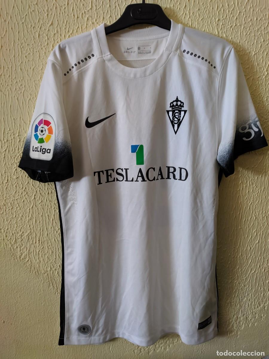 Sports collectibles: Match worn - Original | Camiseta Futbol | Talla M | Sporting de Gijon - 23 Moi Gomez