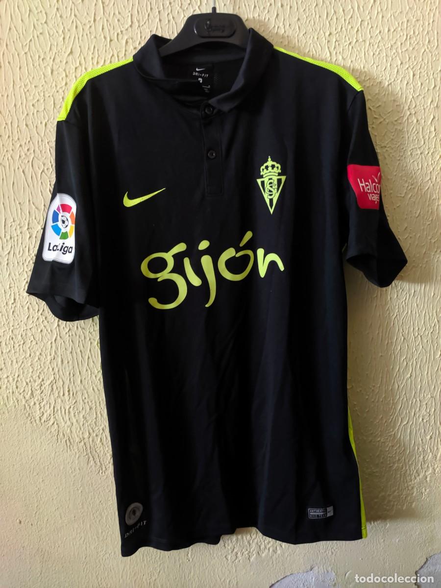Sports collectibles: Match worn - Original | Camiseta Futbol | Talla M | Sporting de Gijon - 8 Rachid Ait Atmane
