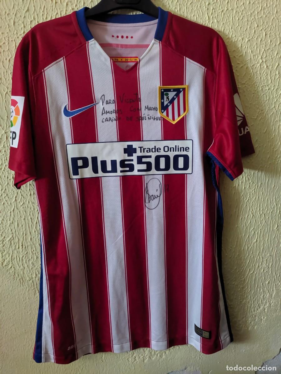 Colecionismo desportivo: Match worn y firmada - Original | Camiseta Futbol | Talla M | Atletico de Madrid - 17 Saul &Ntilde;iguez