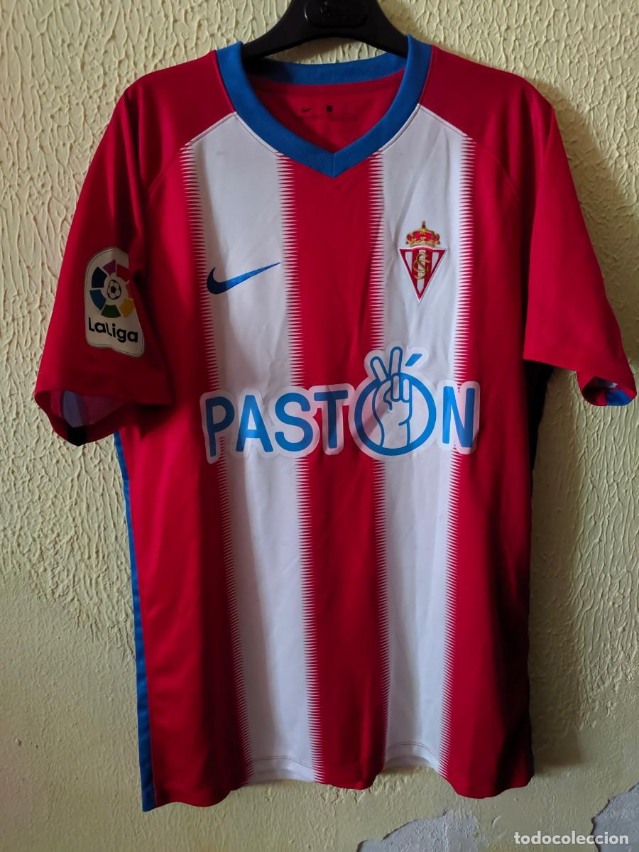 Sports collectibles: Match Worn - Original | Camiseta Futbol | Talla L | Sporting de Gijon - 19 Mathieu Peybernes