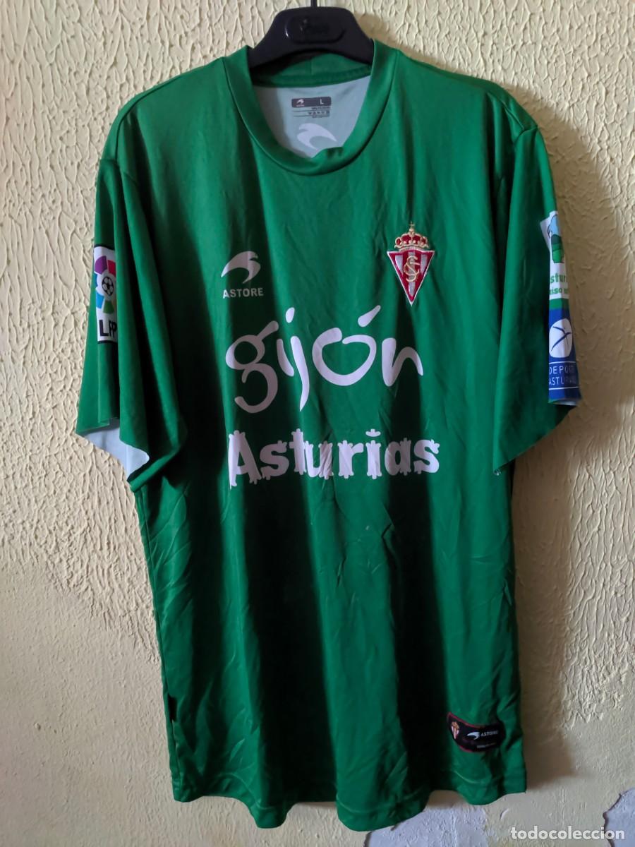 Sports collectibles: Match Worn - Original | Camiseta Futbol | Talla L | Sporting de Gijon - dorsal 13 (Pichu Cuellar)