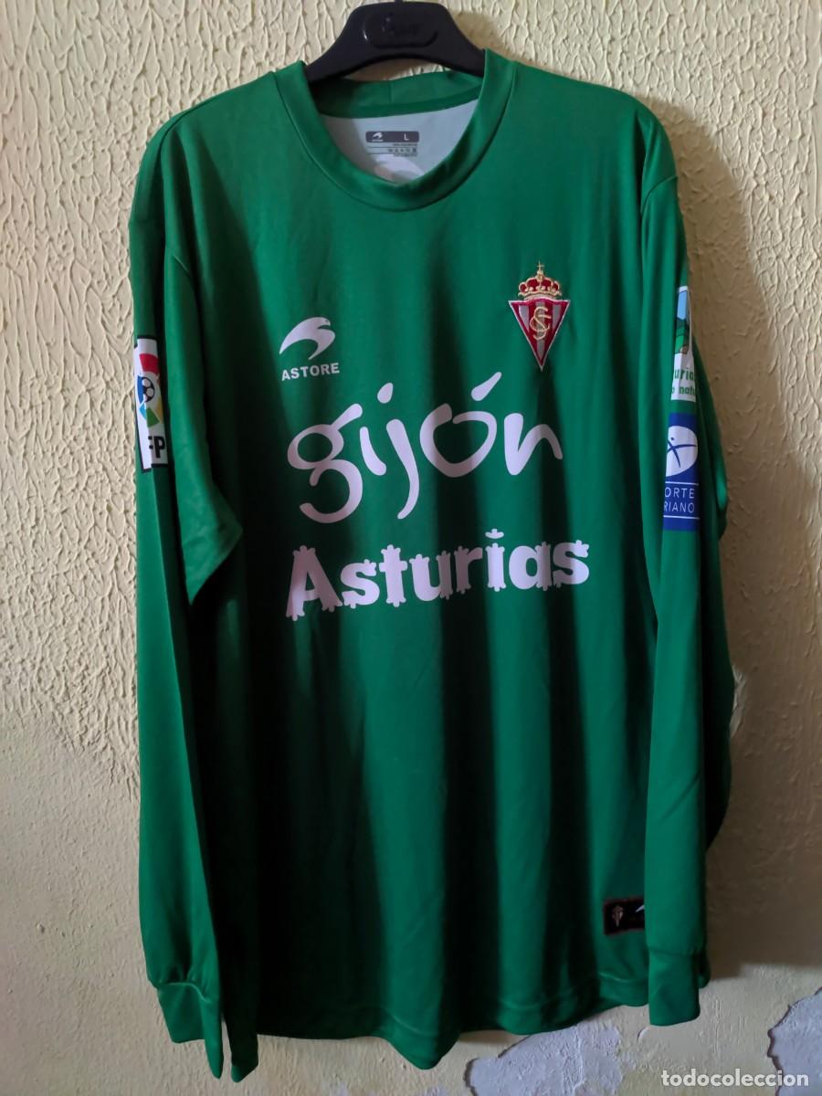 Sports collectibles: Match Worn - Original | Camiseta Futbol | Talla L | Sporting de Gijon - dorsal 13 (Pichu Cuellar)