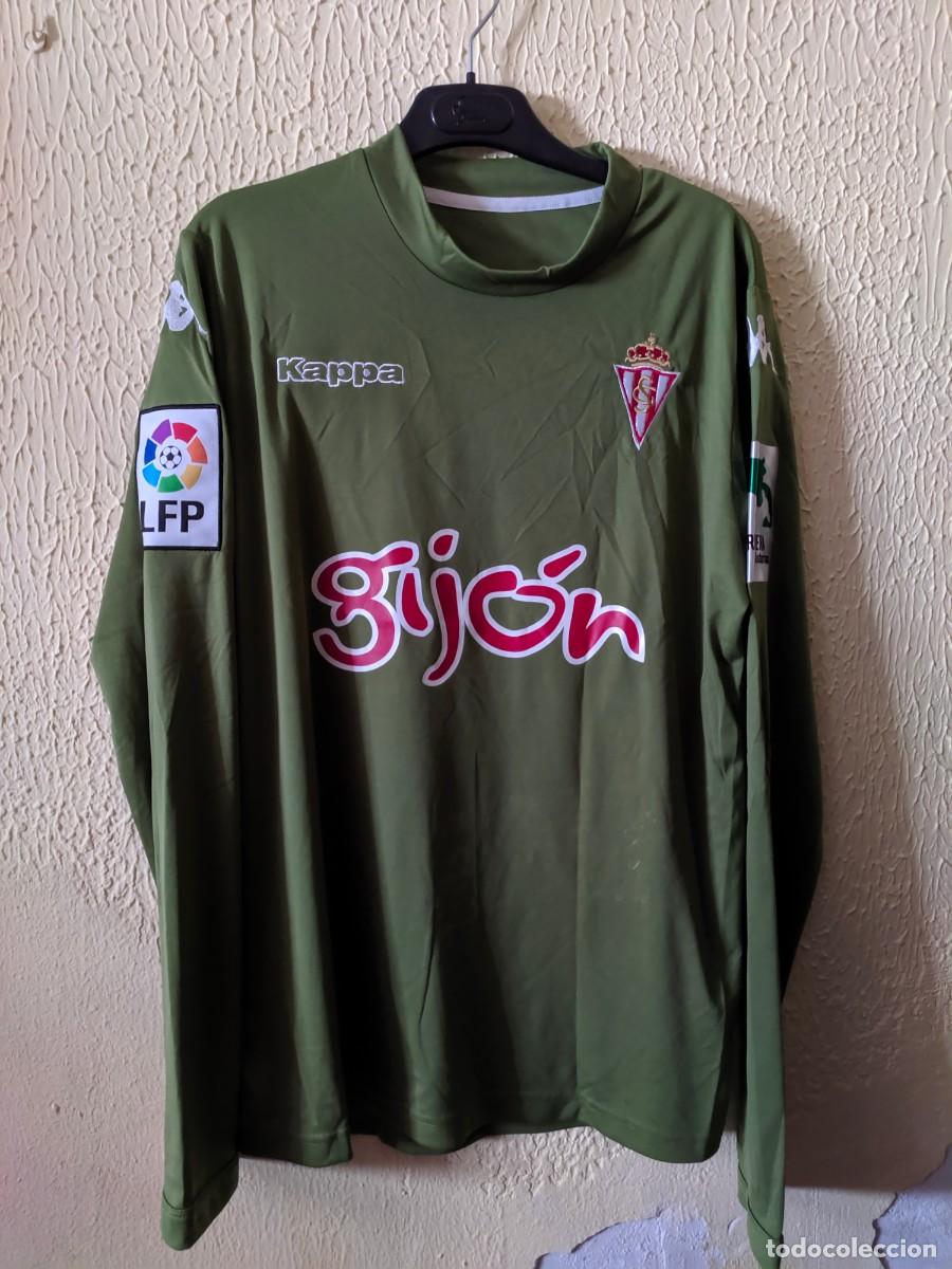 Colecionismo desportivo: Match Worn - Original | Camiseta Futbol | Talla L | Sporting de Gijon - 19 Carlos Carmona