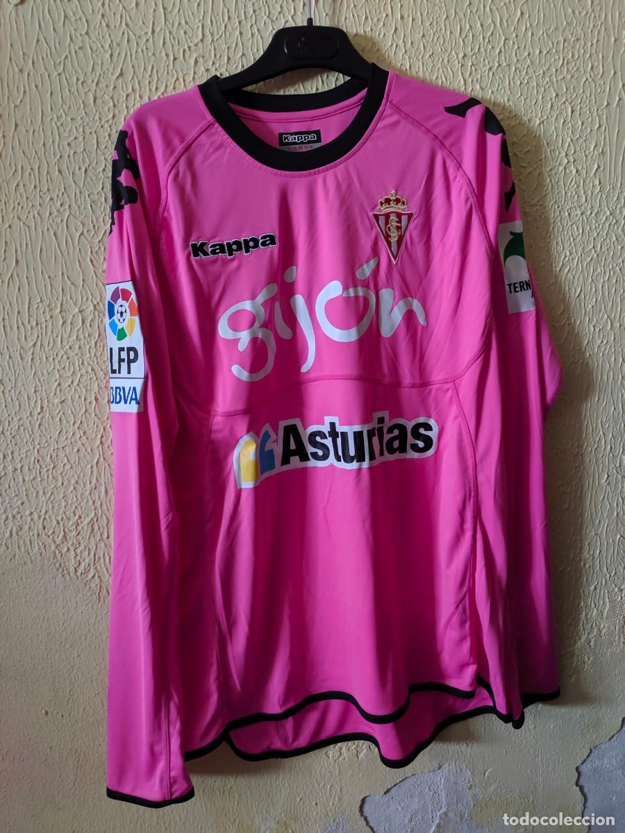 Coleccionismo deportivo: Match Worn - Original | Camiseta Futbol | Talla L | Sporting de Gijon - 1 Juan Pablo Colinas