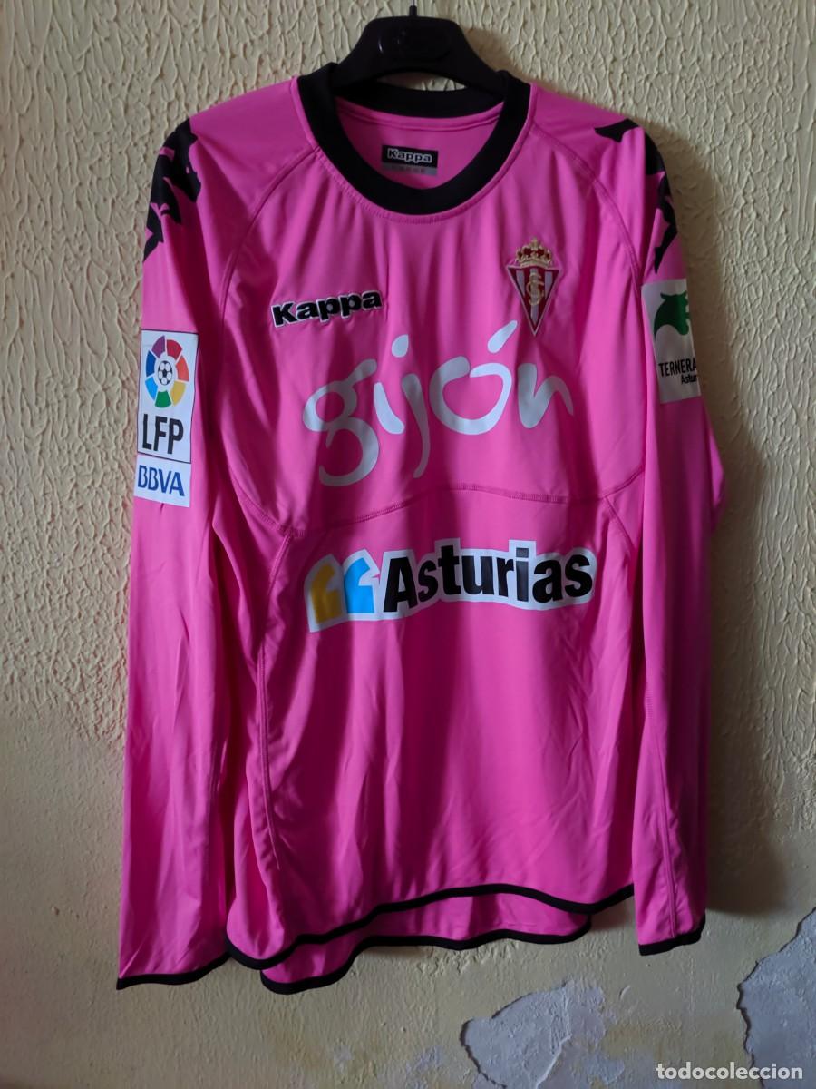 Coleccionismo deportivo: Match Worn - Original | Camiseta Futbol | Talla L | Sporting de Gijon - 13 Raul Dominguez