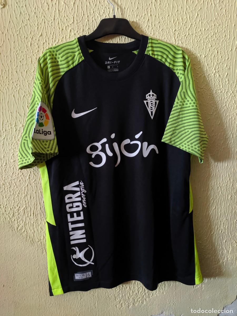 Coleccionismo deportivo: Match Worn - Original | Camiseta Futbol | Talla L | Sporting de Gijon - 9 &Aacute;lvaro Vazquez