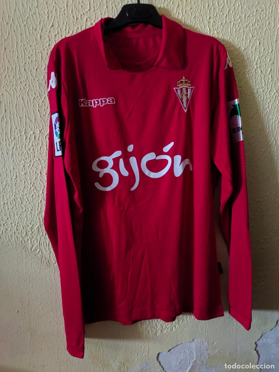 Coleccionismo deportivo: Match Worn - Original | Camiseta Futbol | Talla L | Sporting de Gijon - 24 Alex Serrano
