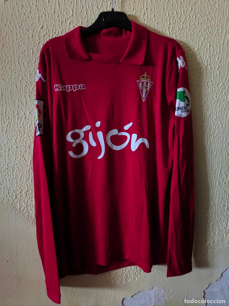 Coleccionismo deportivo: Match Worn - Original | Camiseta Futbol | Talla L | Sporting de Gijon - 7 Juan Mu&ntilde;iz