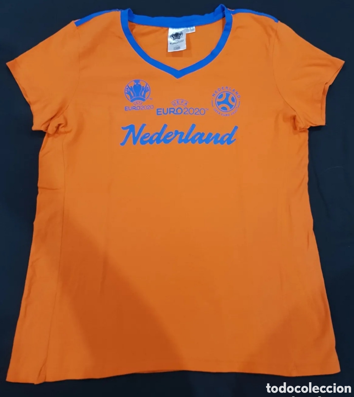 Sports collectibles: CAMISETA NEDERLAND UEFA EURO 2020. TALLA L 44/46 COLOR NARANJA Y AZUL.