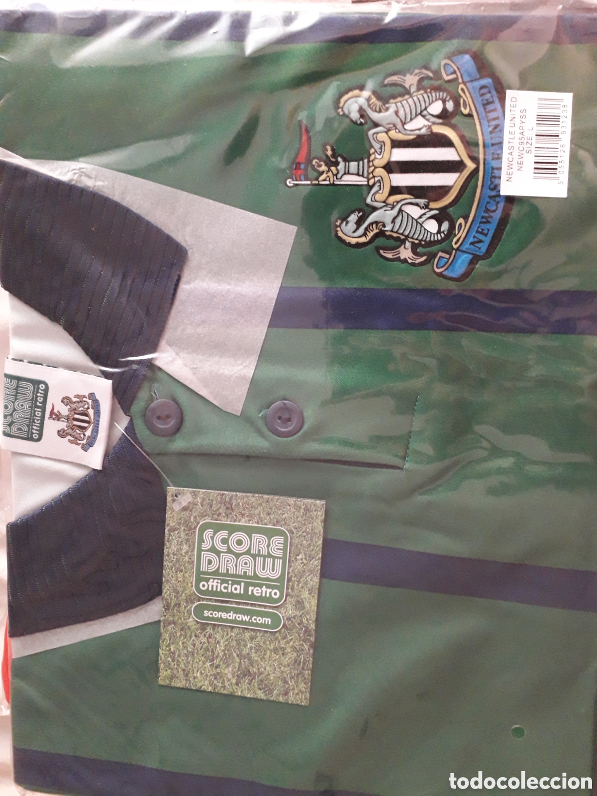 Coleccionismo deportivo: Camiseta retro Newcastle United FC Inglaterra