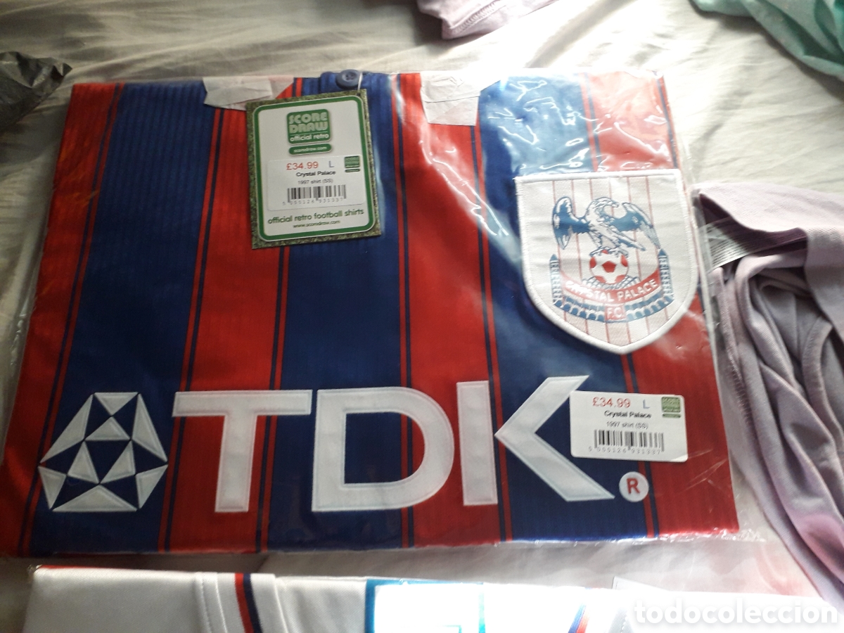 Coleccionismo deportivo: Camiseta retro Crystal Palace FC de Inglaterra